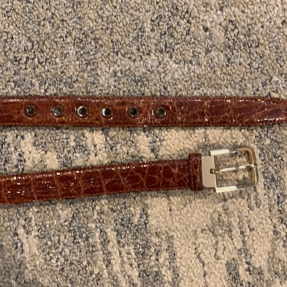 Briggs Ltd. Genuine Crocodile Brown Leather Belt - Picture 15 of 16